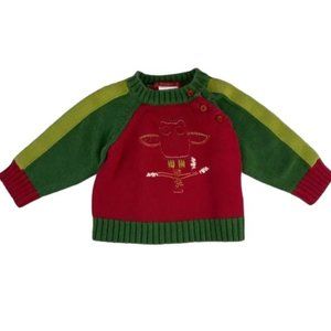 Rodin Colourblock Owl Raglan Sleeve Sweater Size 12 Months
